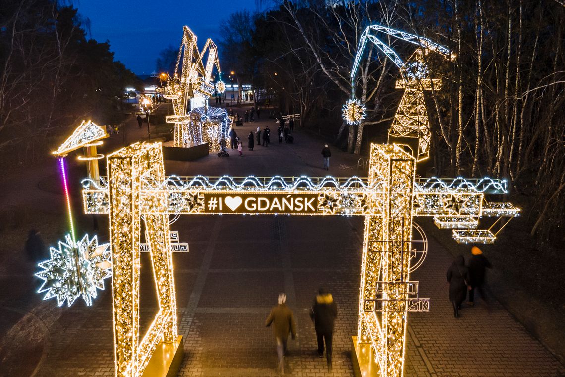 świąteczne iluminacje w Gdańsku-Brzeźnie