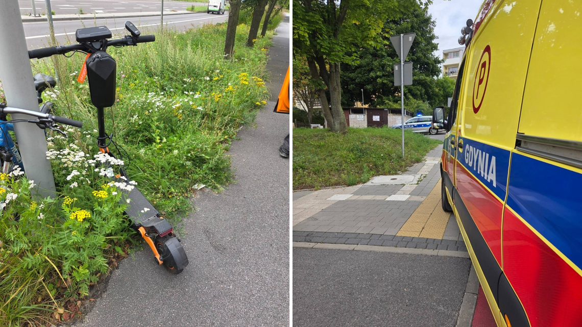 Gdynia: Pijany kierowca hulajnogi zderzył się z rowerzystką Gdynia: Pijany kierowca hulajnogi zderzył się z rowerzystką