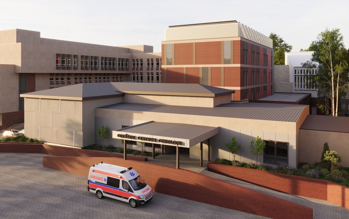 Gdyńskie Centrum Onkologii z dużym zastrzykiem finansowym. Podpisano umowę na roboty budowlane Gdyńskie Centrum Onkologii, wizualizacja