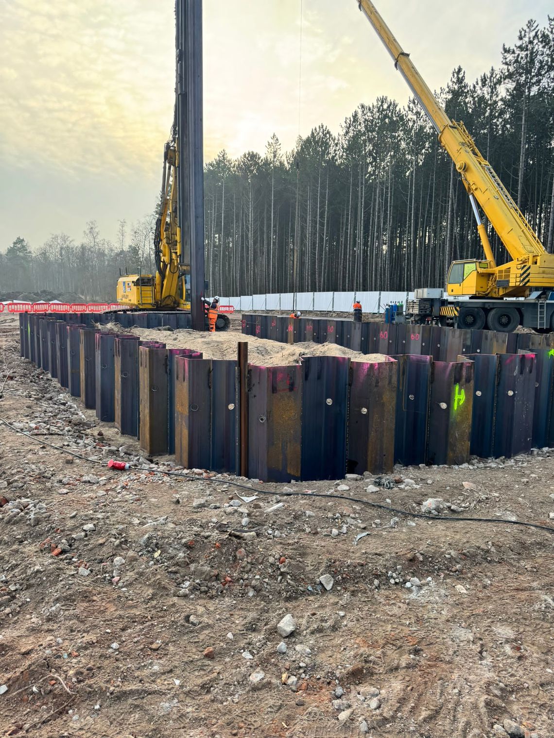 prace przy budowie mikrotunelu, Gdańsk