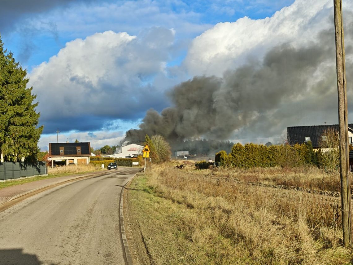 pożar lakierni i warsztatu samochodowego, Łapalice