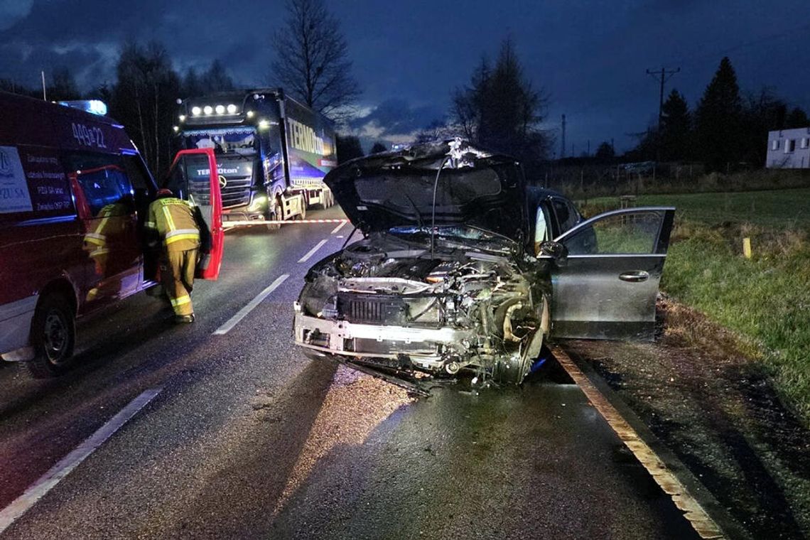 Groźny wypadek w Borczu na DK20! Jedna osoba zakleszczona w pojeździe wypadek w Borczu