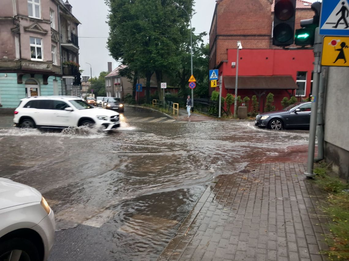 zalana ul. Małomiejska w Gdańsku