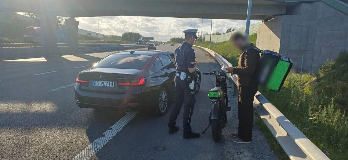 Pruszcz Gdański: Jechał rowerem drogą ekspresową, bo zaufał nawigacji
