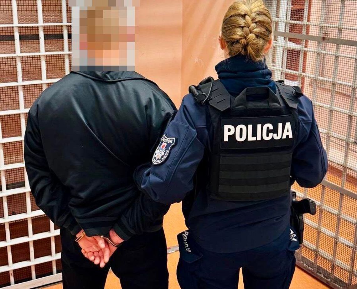 Słupsk, zatrzymanie poszukiwanego przez policję,
