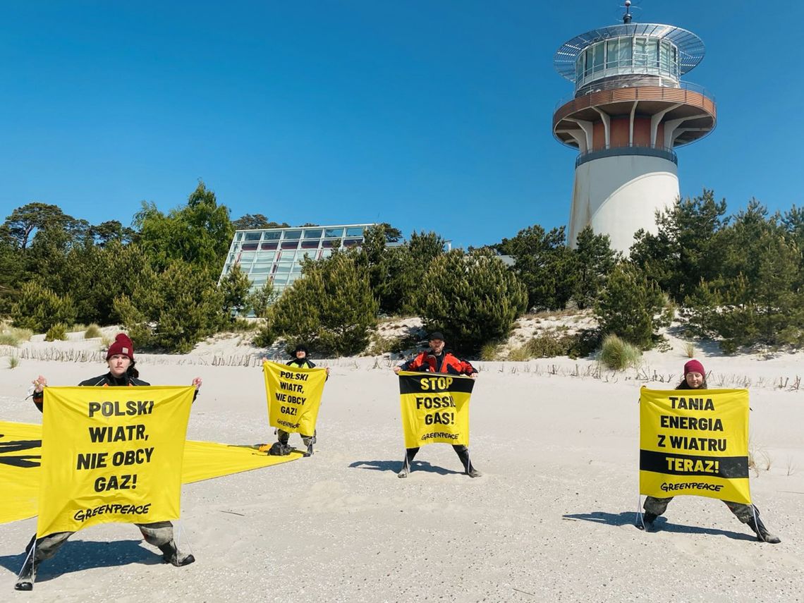 akcja aktywistów Greenpeace w Juracie