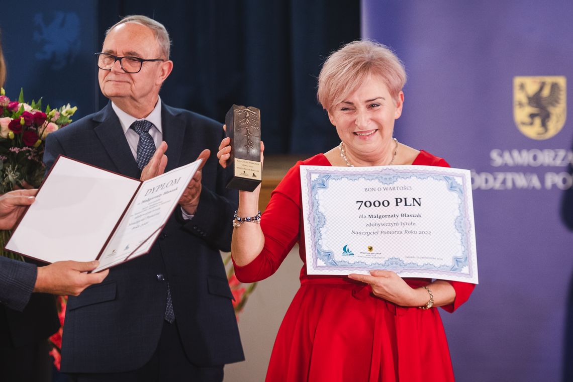Małgorzata Błaszak Nauczycielem Pomorza 2022. Praca jest moją pasją, kocham ją – mówi z dumą