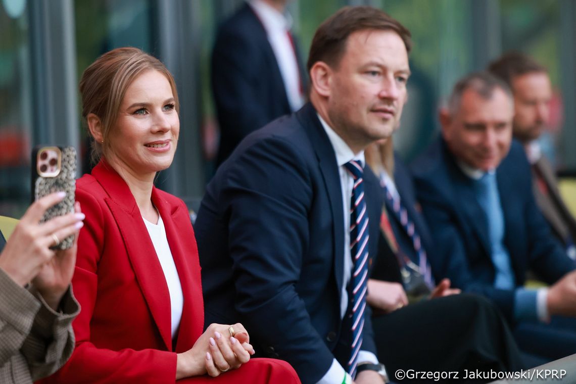 Marta Nawrocka na meczu reprezentacji Polski kobiet w Gdańsku Marta Nawrocka, mecz Polska-Francja, Gdańsk 2026