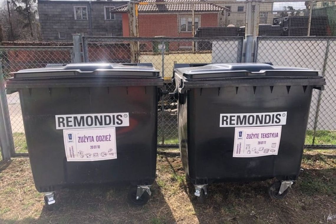 pojemniki na zużyte i zniszczone tekstylia, PZON, Gdynia