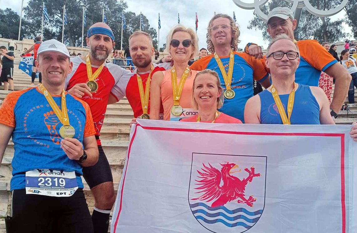 Mieszkańcy Słupska pobiegli z Maratonu do Aten 