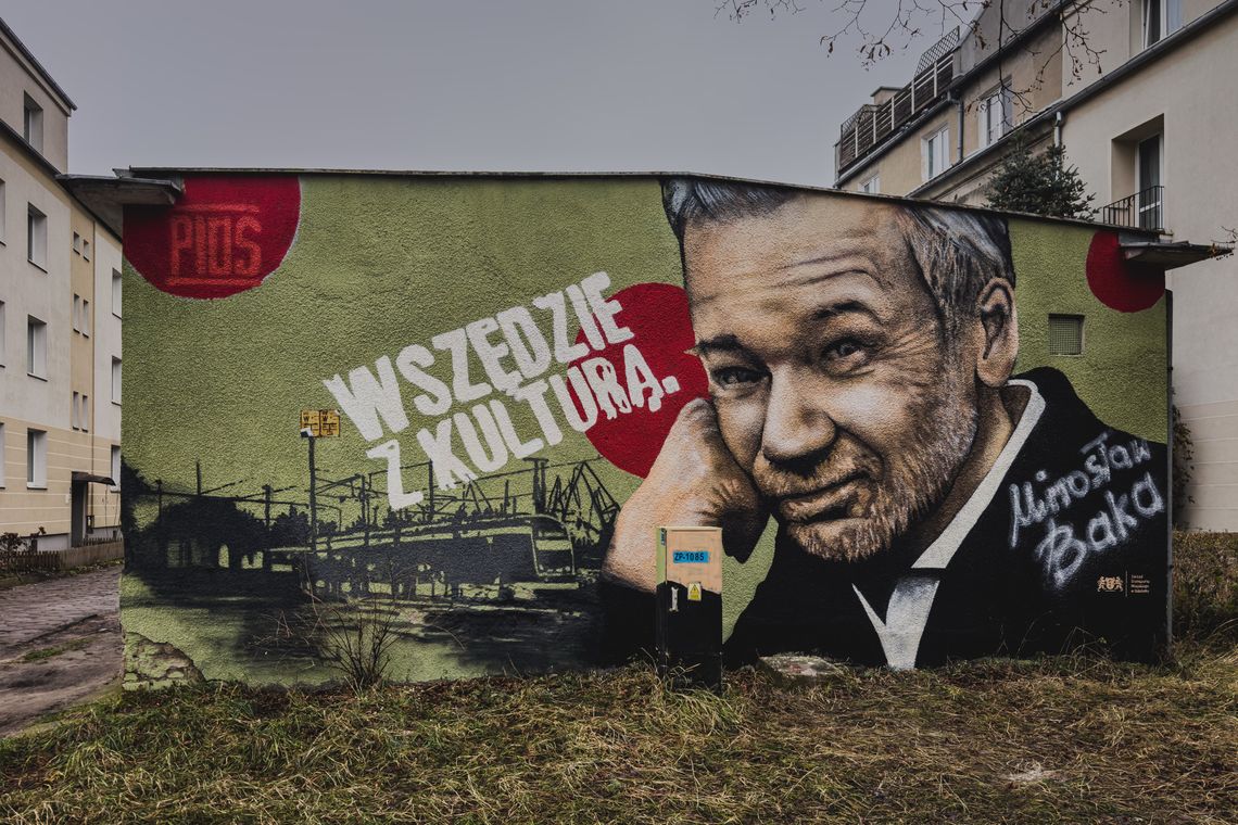 Aktor Mirosław Baka ma w Gdańsku swój mural! "Dziwne, ale fajne"