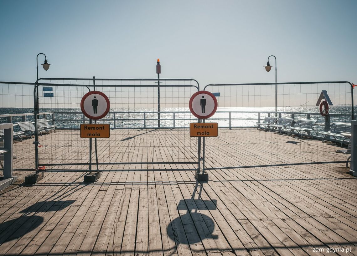 Molo w Orłowie w remoncie. Część obiektu zamknięta dla spacerowiczów