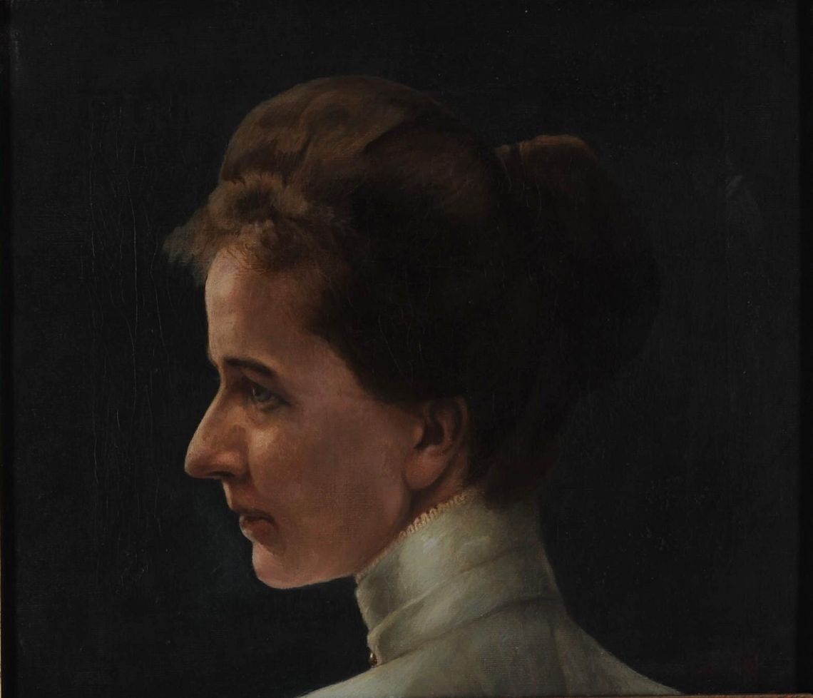 Wojciech Gerson, „Portret młodej kobiety w profilu”, 1866