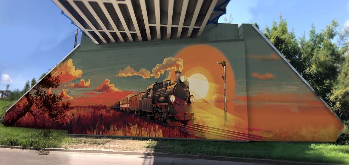 Mural ku pamięci kolei wąskotorowych na Żuławach powstaje w Lisewie Malborskim