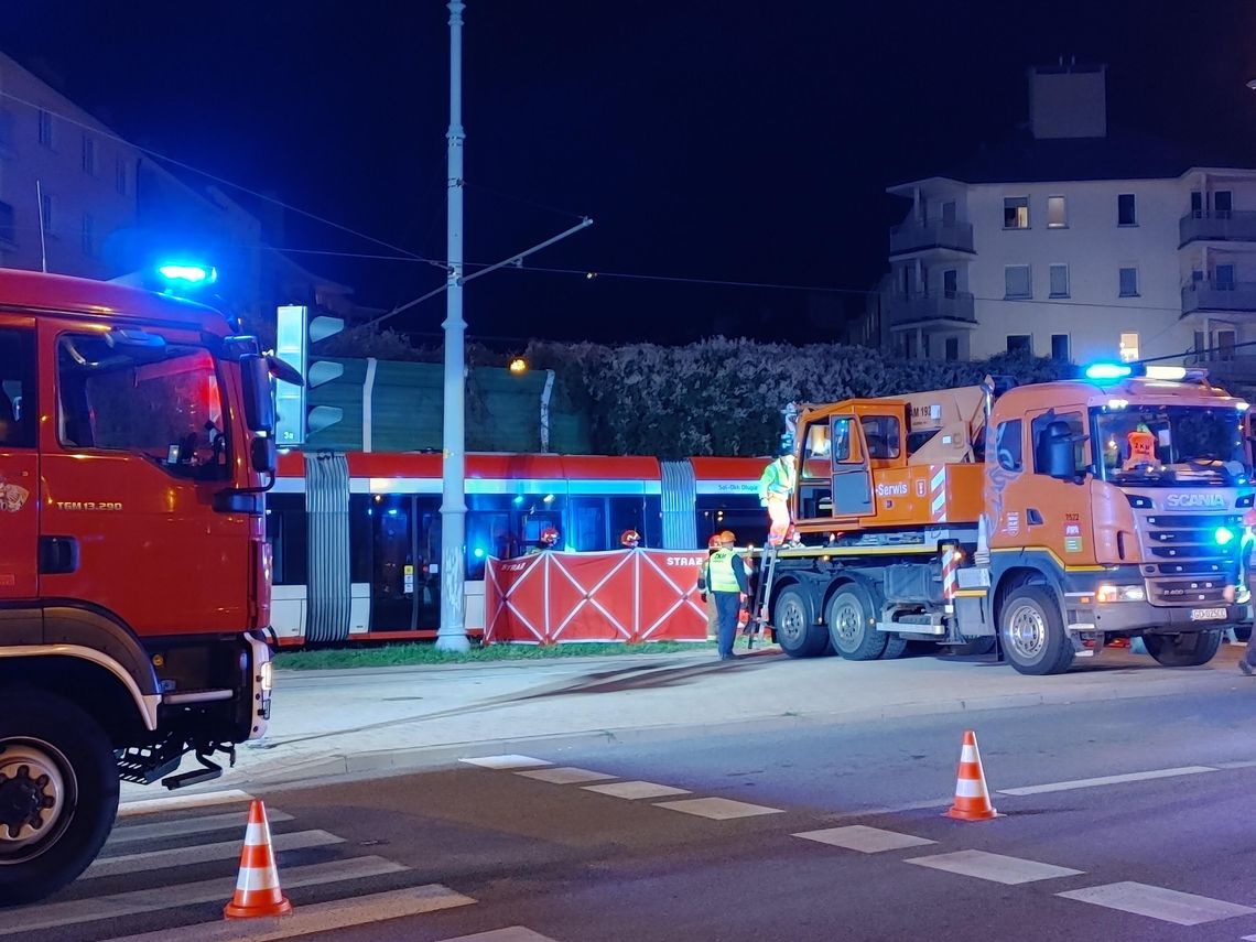 wypadek na pętli tramwajowej Łostowice-Świetokrzyska w Gdańsku