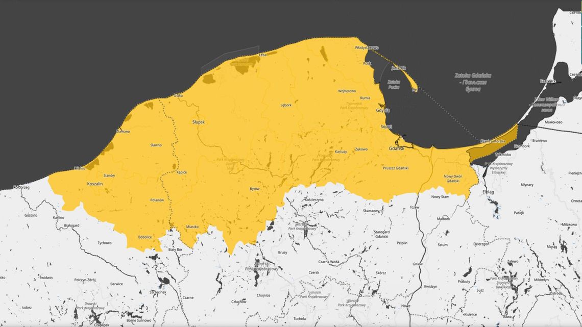 Na Pomorzu będzie wiało. Ostrzeżenie od Krynicy Morskiej aż po Koszalin