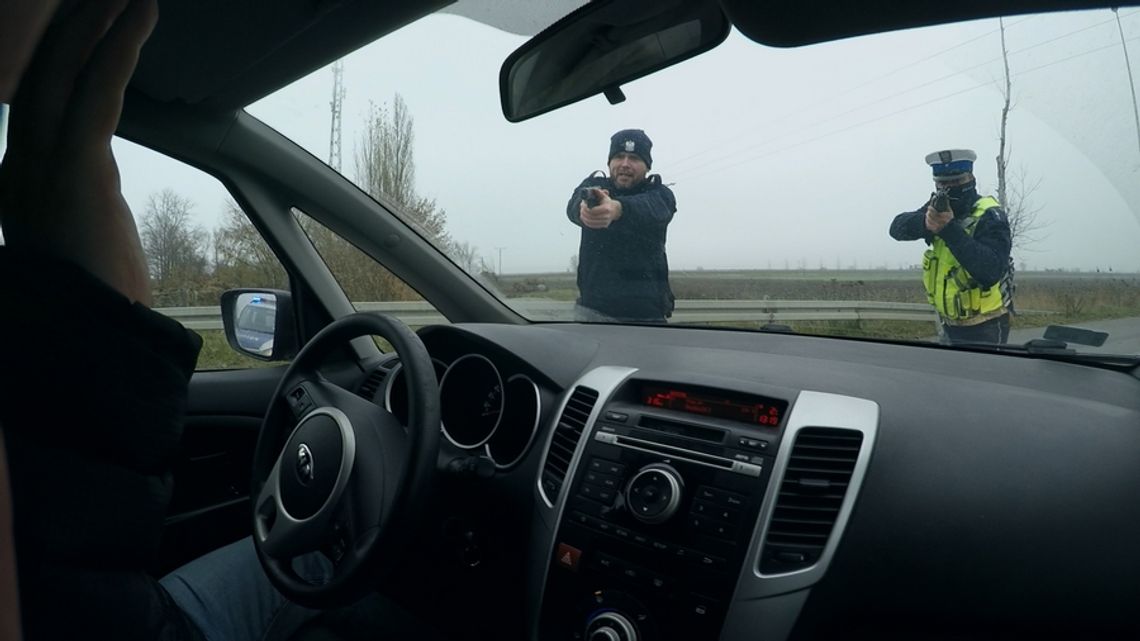 policyjny pościg, ćwiczenia policji, Nowy Dwór Gdański