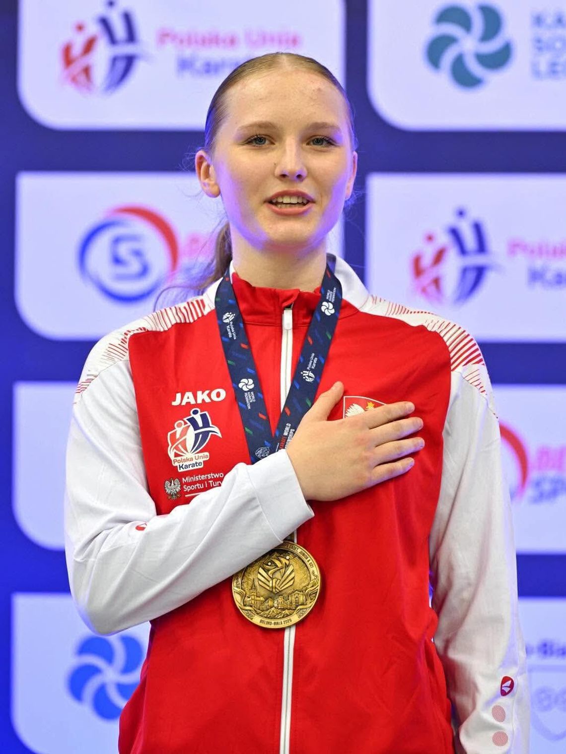 Natalia Bałut i Michał Przasnyski z medalami mistrzostw świata karateków Natalia Bałut i Michał Przasnyski z medalami mistrzostw świata karateków