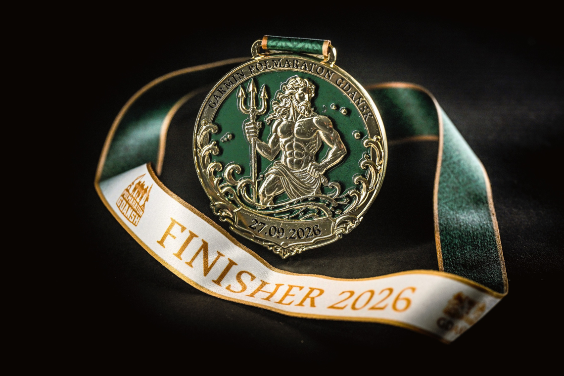 Neptun, bursztyn i morska historia. Tak wygląda medal Garmin Półmaraton Gdańsk 2026 Neptun, bursztyn i morska historia. Tak wygląda medal Garmin Półmaraton Gdańsk 2026