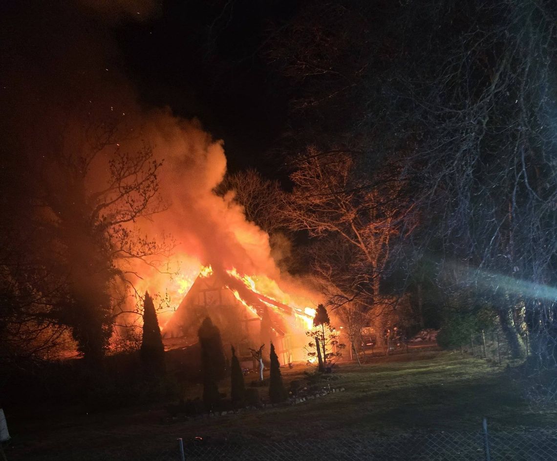 Pożar domu w Swołowie