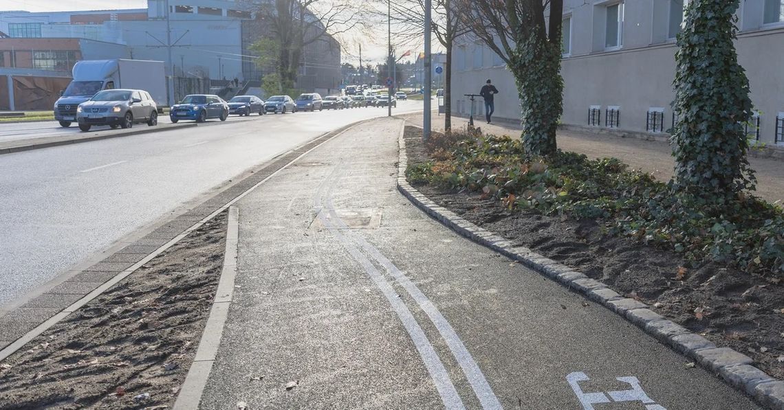 nowa droga rowerowa na ul. 3 Maja w Gdańsku