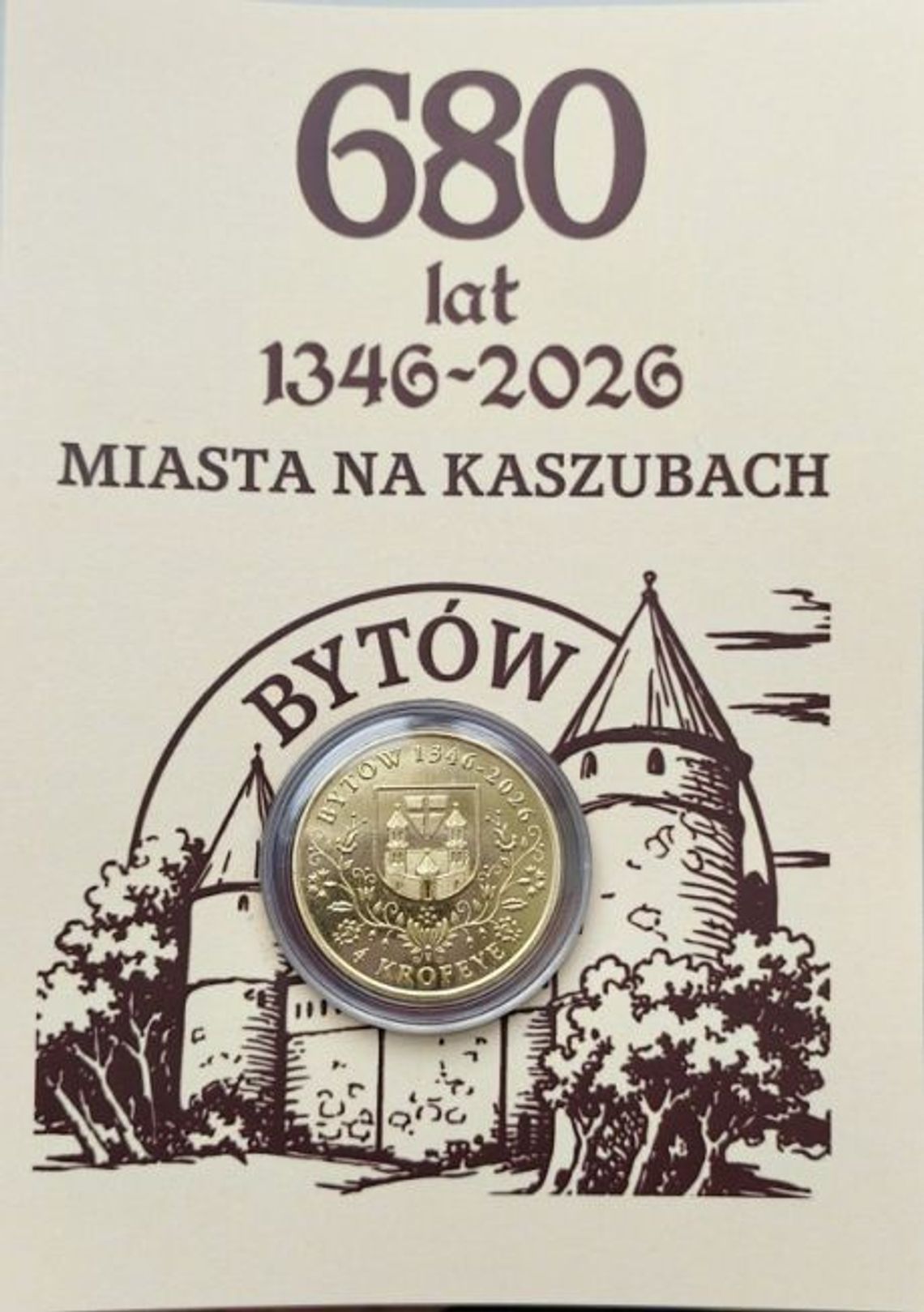 Nowa moneta na 680-lecie Bytowa! Poznaj niezwykłą historię miasta i kaszubskich tradycji moneta okolicznościowa na 680-lecie Bytowa