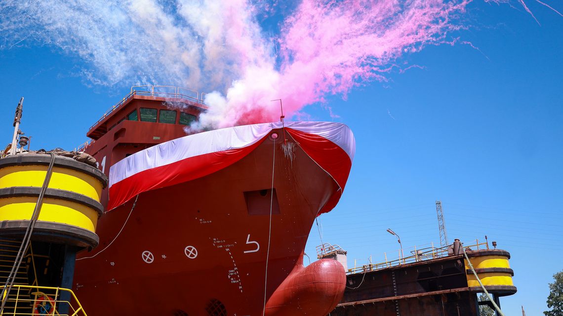 wodowanie okrętu rozpoznawczego Jerzy Różycki