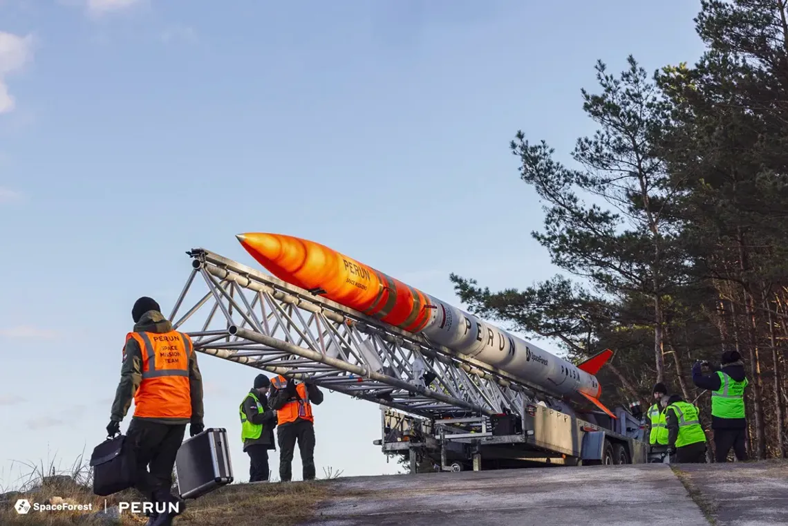 Perun po raz czwarty poleciał w kosmos. Rakieta wystartowała z podusteckiego poligonu wojskowego Perun po raz czwarty poleciał w kosmos. Rakieta wystartowała z podusteckiego poligonu wojskowego