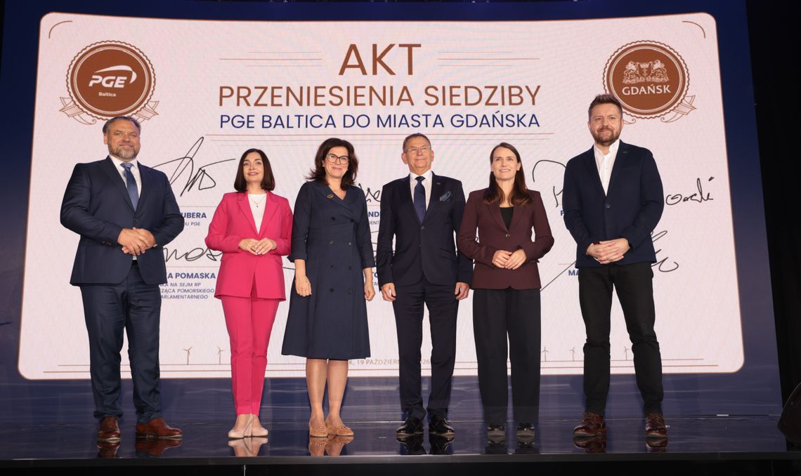 PGE Baltica przenosi swoją siedzibę do Gdańska podpisanie aktu przeniesienia siedziby PGE Baltica do Gdańska