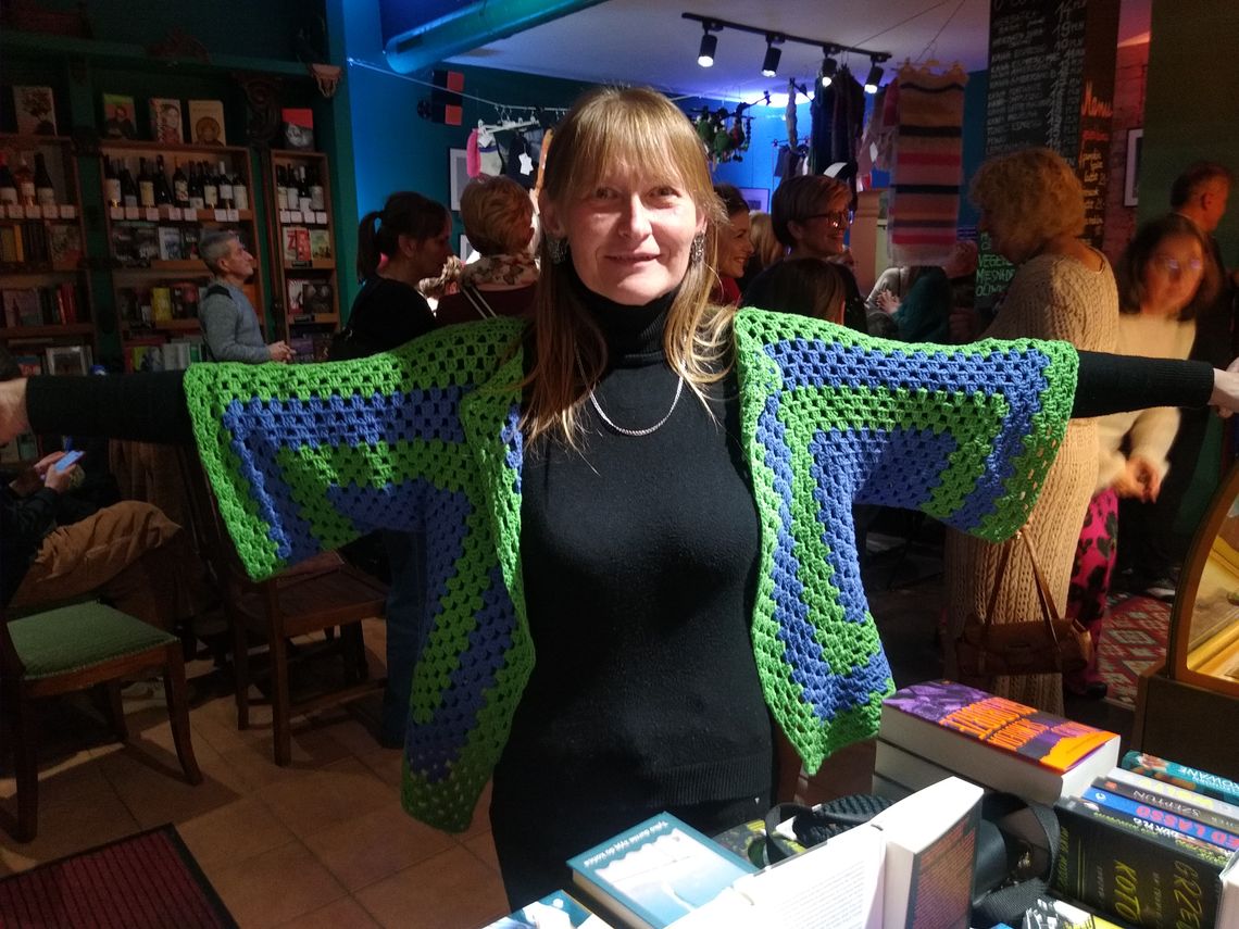 dziewiarski pokaz mody Gdańsk księgarnia Kasiążka i wino