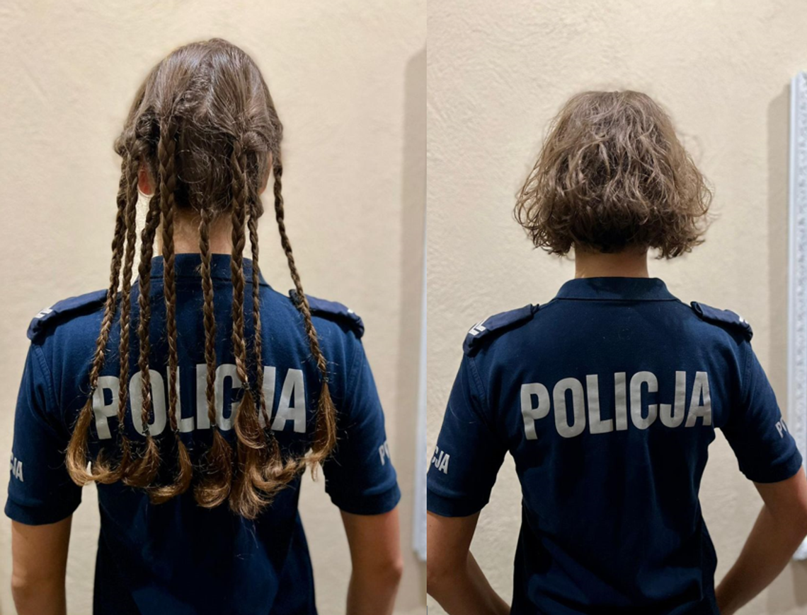 Policjantka ścięła włosy, by pomóc chorym dzieciom