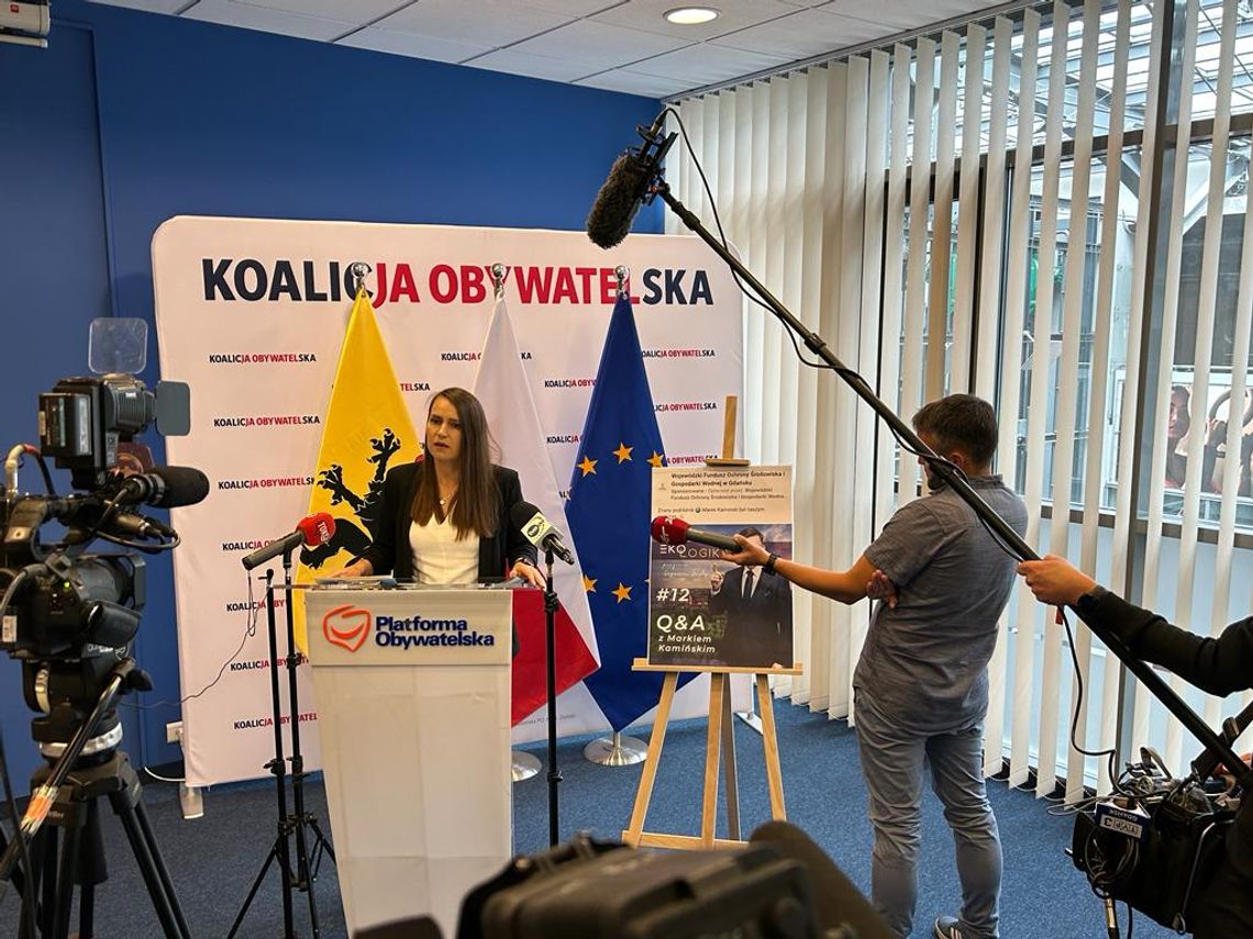 Agnieszka Pomaska, konferencja w sprawie postów WFOŚiGW