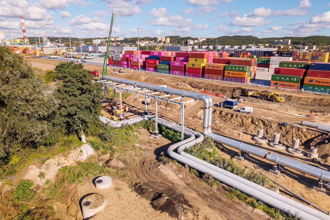 przebudowa sieci ciepłowniczej na terenie terminalu intermodalnego w Porcie Gdynia