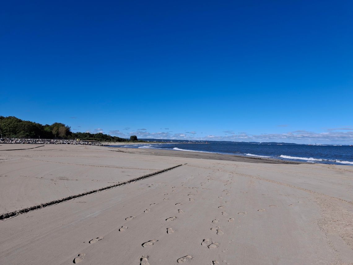 Port, plaża i bursztyn. Refulacja zmieniła krajobraz Westerplatte refulacja plaży na Westerplatte