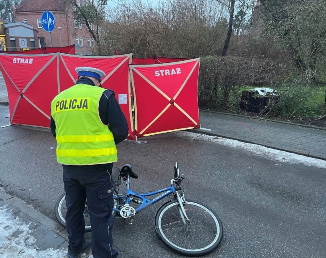 Potrącenie rowerzysty w centrum Sztumu. Mężczyzna zmarł