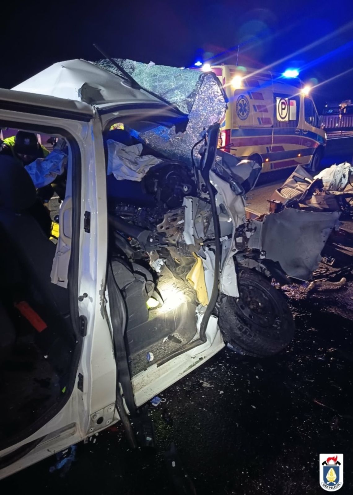 Poważny wypadek na A1 między Kopytkowem a Pelplinem. Cztery osoby ranne