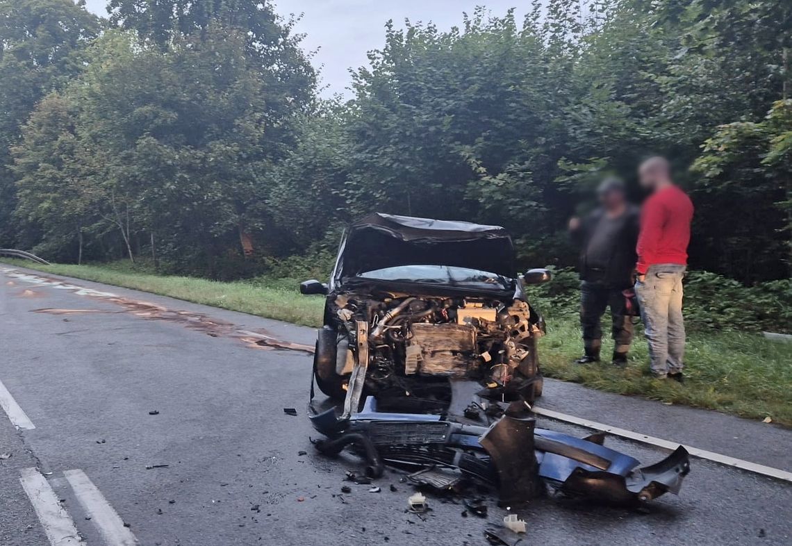 Poważny wypadek na DK22 w Rywałdzie. Lądował śmigłowiec LPR wypadek