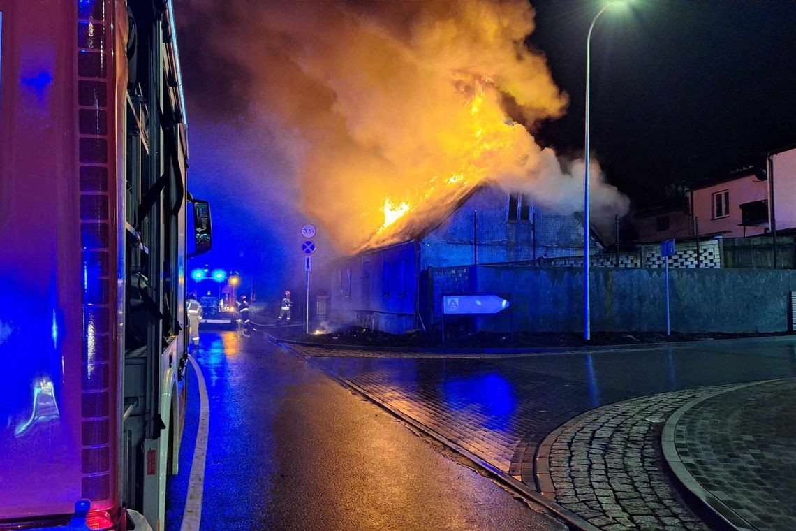 Pożar domu w Chojnicach