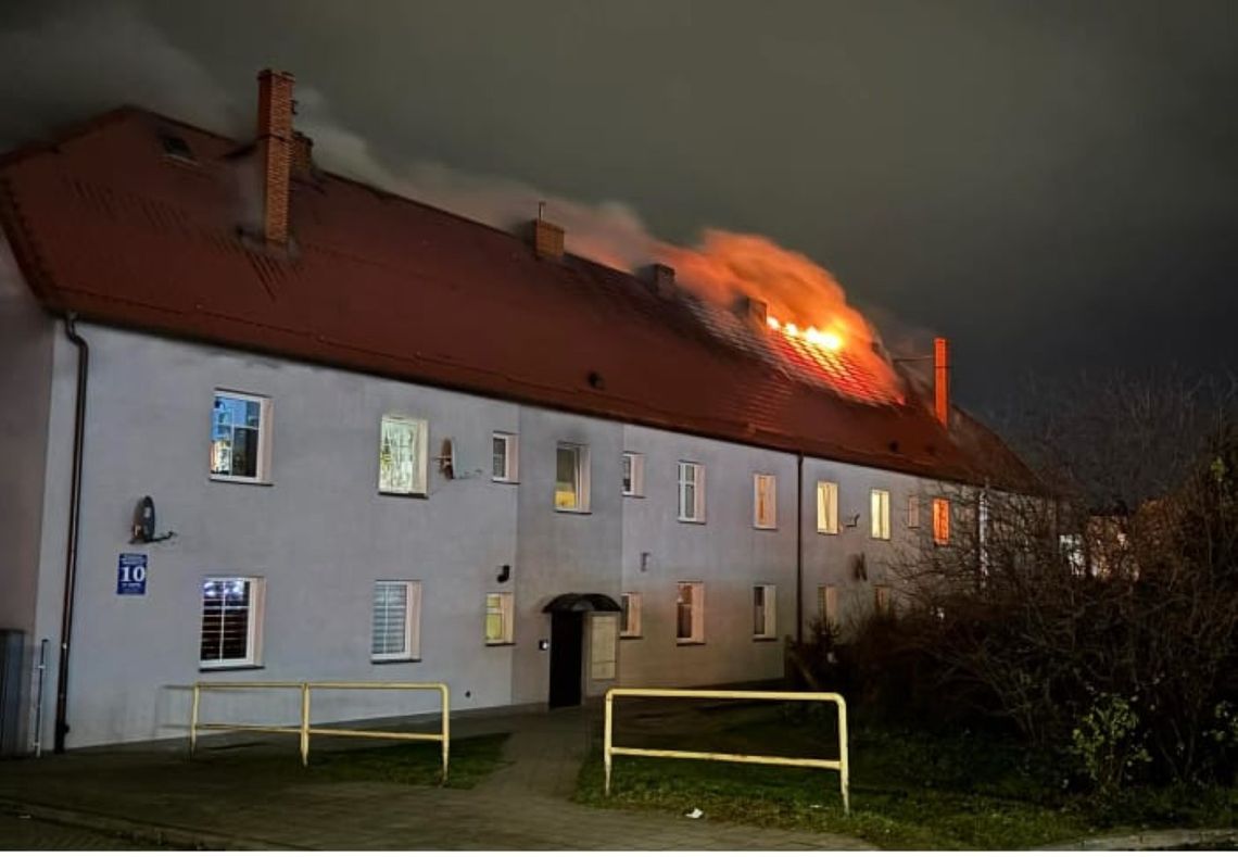 Pożar domu w Starogardzie Gdańskim. Ewakuowano mieszkańców!