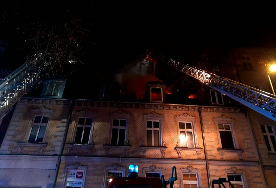 pożar kamienicy w Słupsku