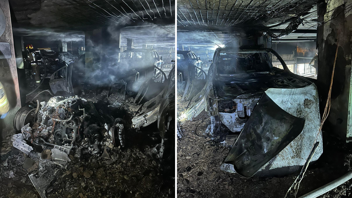 Pożar na parkingu Centrum Witawa w Gdyni. Prokuratura wszczęła śledztwo