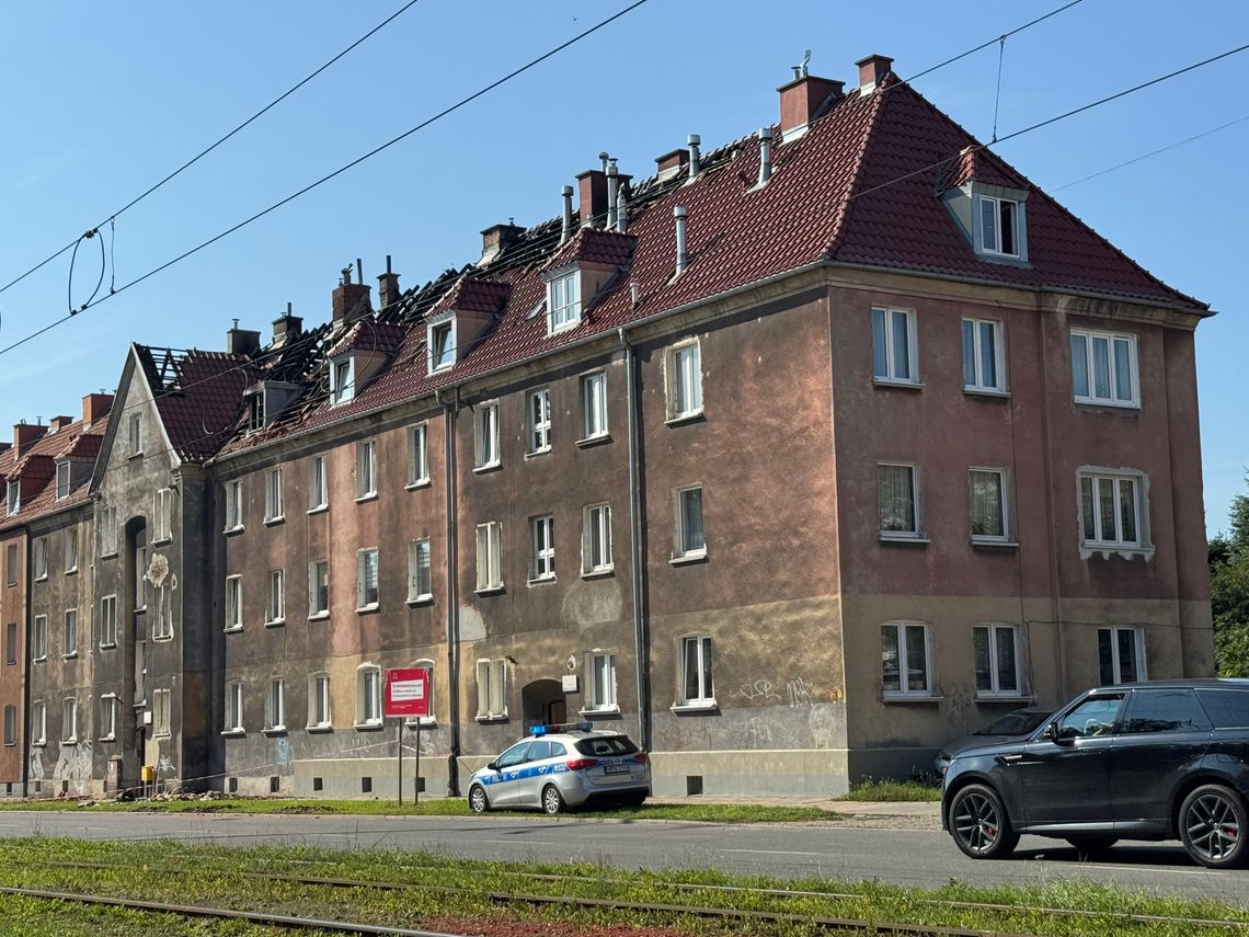 pożar przy al. Hallera w Gdańsku