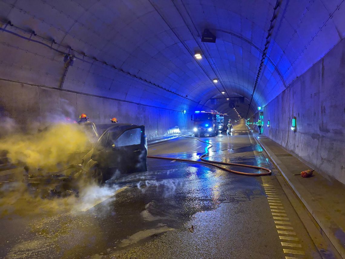 Pożar samochodu w tunelu pod Martwą Wisłą w Gdańsku. Pomogły systemy bezpieczeństwa