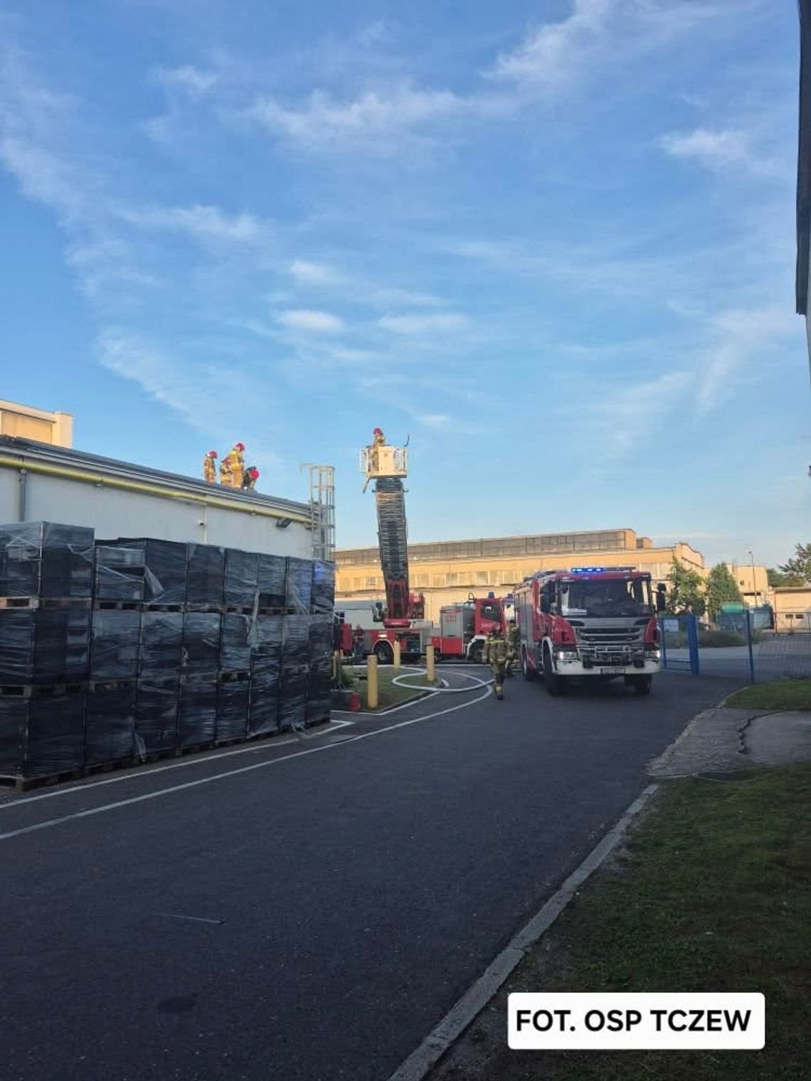 pożar w zakładzie Apator Metrix w Tczewie