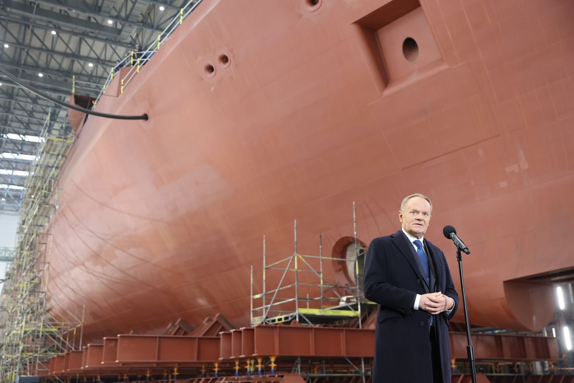 Donald Tusk. PGZ Stocznia Wojenna, Gdynia