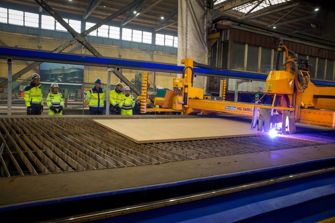 palenie blach pod budowę stacji elektroenergetycznej dla morskiej farmy wiatrowej BC-Wind