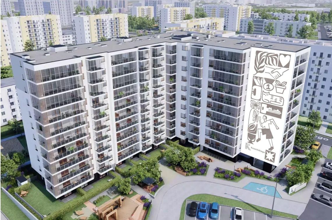 Projekt studentki ASP na elewacjach nowych budynków osiedla w Gdańsku