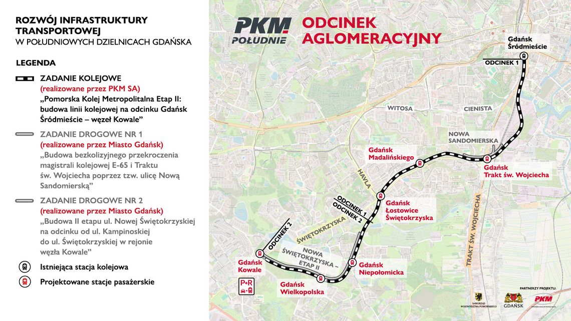 PKM Południe, mapa