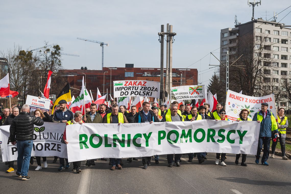 protest rolników w Gdańsku