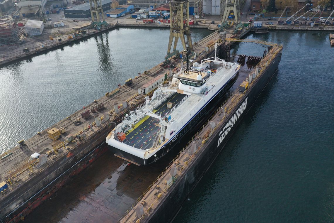 Przygotowania do prób morskich promu elektrycznego dla Norwegów prom elektryczny Bjarkøy dla Norwegii